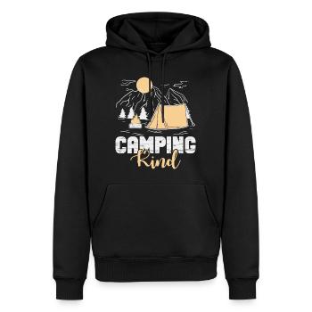 Camping Tentes pour enfants Campeurs Camping Tente Camp - Sweat à capuche Premium bio Homme - noir - Devant - Nico (187cm)