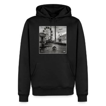 Fête laveur abandonnée Animal rétro de fête laveur - Sweat à capuche Premium bio Homme - noir - Devant - Nico (187cm)