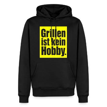 Grill Spruch Geschenk für Männer und Papa Grillfan - Männer Premium Bio Hoodie - Schwarz - Vorne - Nico (187cm)
