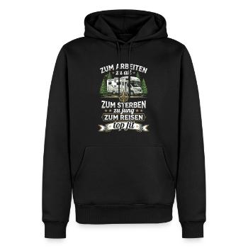 Rentner Wohnmobil - Lustiges Camping Opa T-Shirt - Männer Premium Bio Hoodie - Schwarz - Vorne - Nico (187cm)