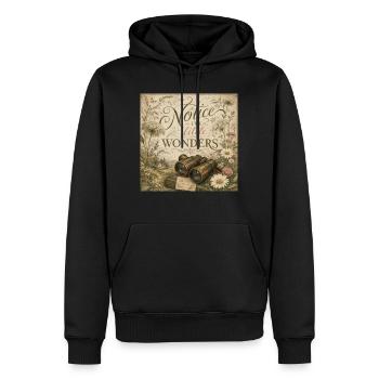 Wildflower Binoculars Retro Mural Nostalgia Decoration - Men’s Premium Organic Hoodie - black - Front - Nico (187cm)