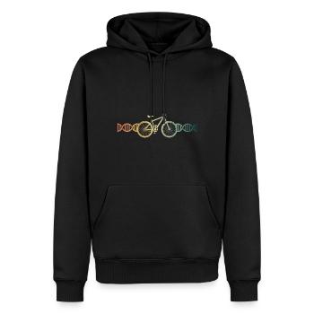 L’ADN du vélo L’ADN du cyclisme | - Sweat à capuche Premium bio Homme - noir - Devant - Nico (187cm)