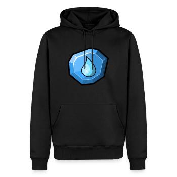 Élément: Eau - Sweat à capuche Premium bio Homme - noir - Devant - Nico (187cm)