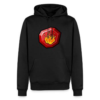 feu de l'élément - Sweat à capuche Premium bio Homme - noir - Devant - Nico (187cm)