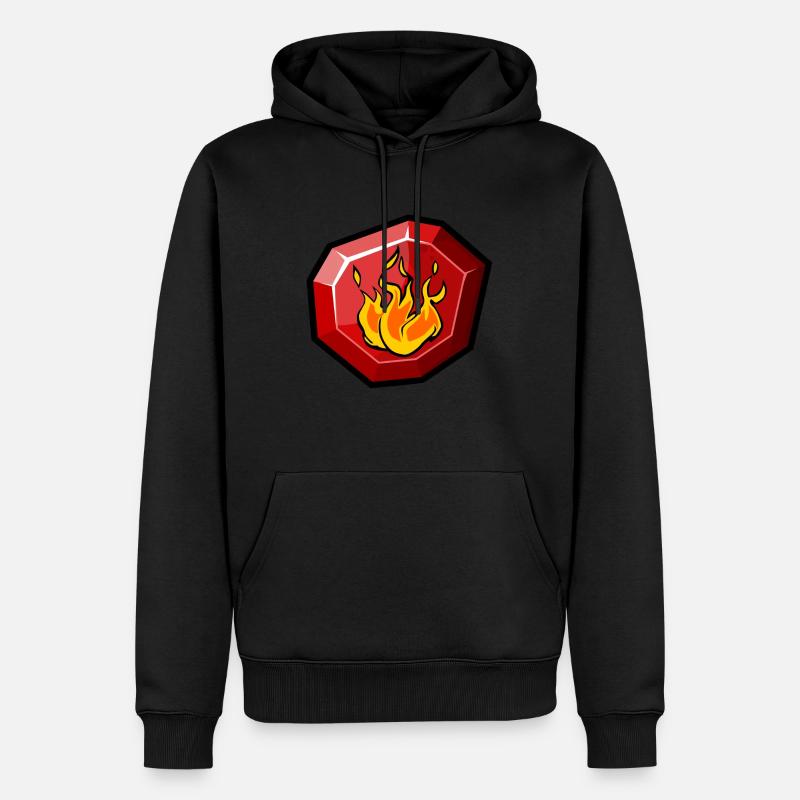 feu de l'élément - Sweat à capuche Premium bio Homme - noir