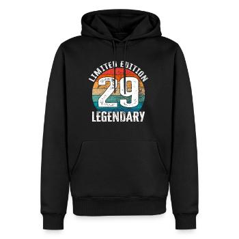 Happy Birthday - 29. Geburtstag Limited Edition - Männer Premium Bio Hoodie - Schwarz - Vorne - Nico (187cm)