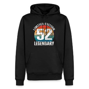 Joyeux anniversaire - 52nd Birthday Limited Edition - Sweat à capuche Premium bio Homme - noir - Devant - Nico (187cm)