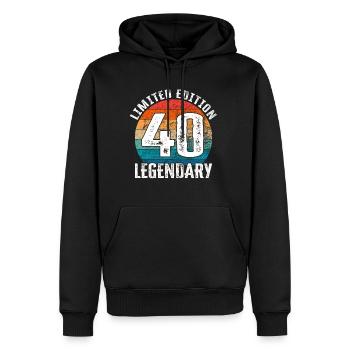 Happy Birthday - 40. Geburtstag Limited Edition - Männer Premium Bio Hoodie - Schwarz - Vorne - Nico (187cm)