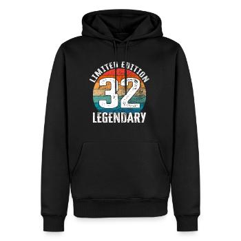 Happy Birthday - 32. Geburtstag Limited Edition - Männer Premium Bio Hoodie - Schwarz - Vorne - Nico (187cm)