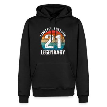 Happy Birthday - 21. Geburtstag Limited Edition - Männer Premium Bio Hoodie - Schwarz - Vorne - Nico (187cm)