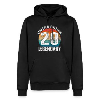 Happy Birthday - 20th Birthday Limited Edition - Men’s Premium Organic Hoodie - black - Front - Nico (187cm)