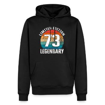Happy Birthday - 73. Geburtstag - Männer Premium Bio Hoodie - Schwarz - Vorne - Nico (187cm)