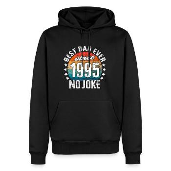 Bester Papa der Welt seit 1995 No Joke - Männer Premium Bio Hoodie - Schwarz - Vorne - Nico (187cm)
