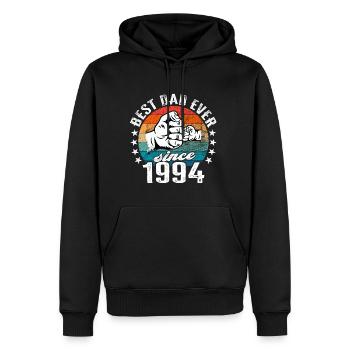 Bester Papa der Welt seit 1994 Vatertag - Männer Premium Bio Hoodie - Schwarz - Vorne - Nico (187cm)