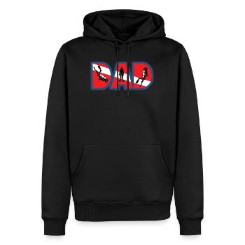 SCUBA DAD - Männer Premium Bio Hoodie - Schwarz - Vorne - Nico (187cm)