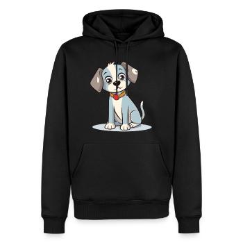 Niedliches Hundedesign für Hundebesitzer - Männer Premium Bio Hoodie - Schwarz - Vorne - Nico (187cm)