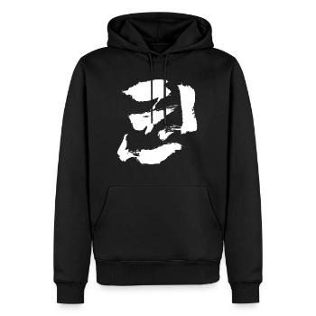 Faust (Kwon) - Männer Premium Bio Hoodie - Schwarz - Vorne - Nico (187cm)