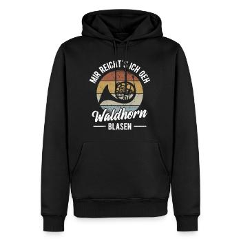 Waldhorn Hornist Orchester Musiker Horn Blasmusik - Männer Premium Bio Hoodie - Schwarz - Vorne - Nico (187cm)