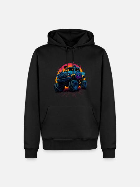 Monstertruck - Männer Premium Bio Hoodie - Schwarz