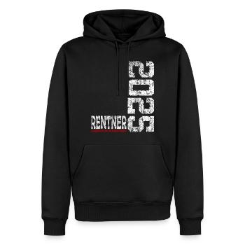 RENTNER 2025 RENTE LEGENDE IM RUHESTAND 2025 - Männer Premium Bio Hoodie - Schwarz - Vorne - Nico (187cm)