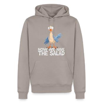 Funny Now We Have The Salad - Sweat à capuche Premium bio Homme - taupe - Devant - Nico (187cm)