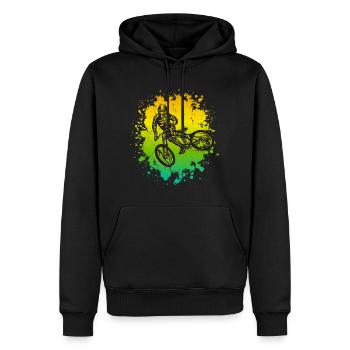 Fahrrad Mountainbike Kinder Mountain Bike - Männer Premium Bio Hoodie - Schwarz - Vorne - Nico (187cm)