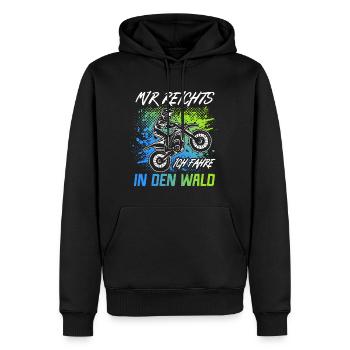 Motorrad Mir reichts Ich fahr Dirtbike Motocross - Männer Premium Bio Hoodie - Schwarz - Vorne - Nico (187cm)