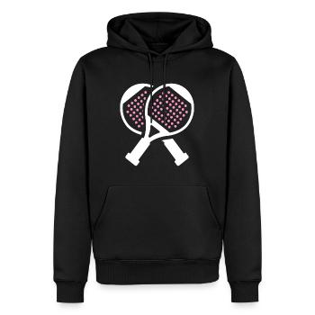 Padel Tennis Padel Raquette Femmes Padel - Sweat à capuche Premium bio Homme - noir - Devant - Nico (187cm)