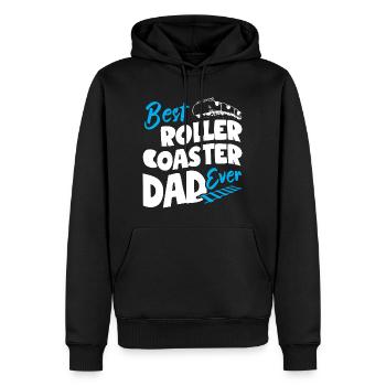 Best Roller Coaster Dad Ever - Männer Premium Bio Hoodie - Schwarz - Vorne - Nico (187cm)