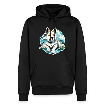 Anime / Bande dessinée / Japonais / Animation / Dessin animé - Sweat à capuche Premium bio Homme - noir - Devant - Nico (187cm)