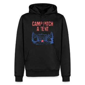 Camp Emplacement une tente Camping d’été Camping Tropical Camper - Sweat à capuche Premium bio Homme - noir - Devant - Nico (187cm)