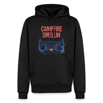 Feu de camp Smellin' Camping Camping Summer Camper Tropical - Sweat à capuche Premium bio Homme - noir - Devant - Nico (187cm)