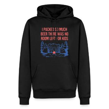 J’ai emballé tellement de bière Drôle Camping Humour Camper - Sweat à capuche Premium bio Homme - noir - Devant - Nico (187cm)