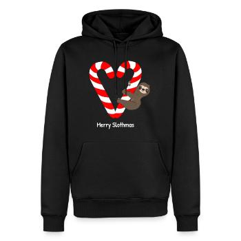 Paresse paresseux Mignon Cadeau de paresseux - Sweat à capuche Premium bio Homme - noir - Devant - Nico (187cm)