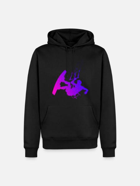 Kitesurfing Kite Kitesurfer Kitesurfing Kiting - Men’s Premium Organic Hoodie - black