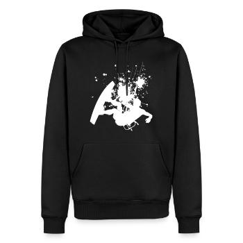 Kitesurfer Femmes Kitesurf Kitesurf Kitesurf Kitesurf - Sweat à capuche Premium bio Homme - noir - Devant - Nico (187cm)