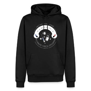 Abschluss 2023, NICHT MAL EINE PANDEMIE 2023 - Männer Premium Bio Hoodie - Schwarz - Vorne - Nico (187cm)