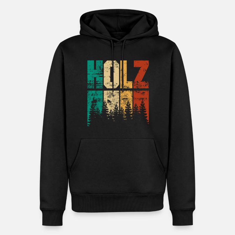 Jäger Bergsteiger Wanderer - Männer Premium Bio Hoodie - Schwarz