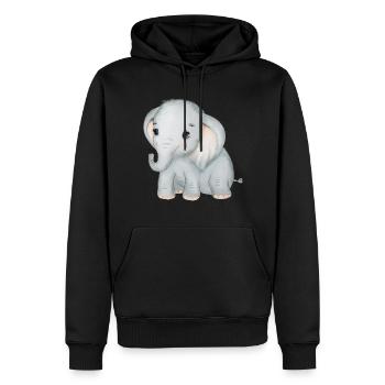 Elefanten Familie Mama Baby T-Shirt - Männer Premium Bio Hoodie - Schwarz - Vorne - Nico (187cm)