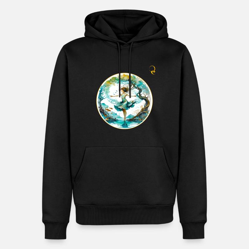 DIE FEE - Männer Premium Bio Hoodie - Schwarz