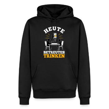 Heute Betreutes Trinken - Männer Premium Bio Hoodie - Schwarz - Vorne - Nico (187cm)