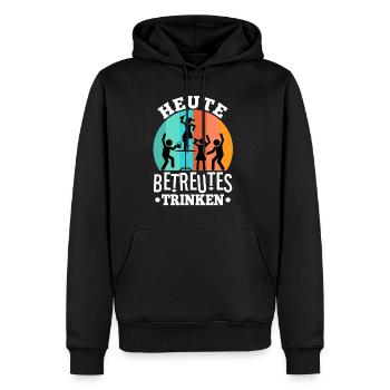 Heute Betreutes Trinken - Männer Premium Bio Hoodie - Schwarz - Vorne - Nico (187cm)