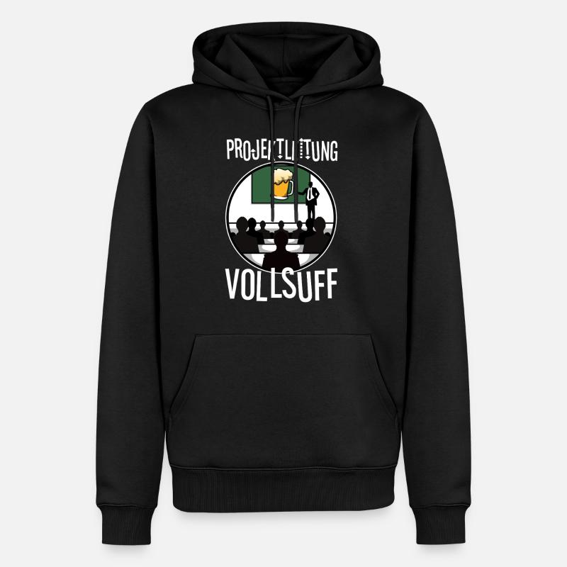 Projektleitung Vollsuff - Männer Premium Bio Hoodie - Schwarz