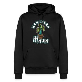 Monstera Mama - Männer Premium Bio Hoodie - Schwarz - Vorne - Nico (187cm)