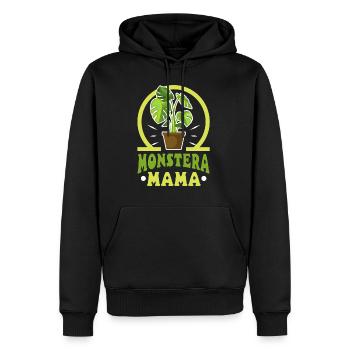 Monstera Mama - Männer Premium Bio Hoodie - Schwarz - Vorne - Nico (187cm)