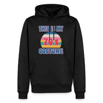 C’est mon costume des années 70 - Sweat à capuche Premium bio Homme - noir - Devant - Nico (187cm)