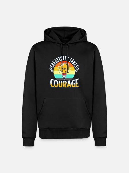 Creativity Takes Courage - Men’s Premium Organic Hoodie - black