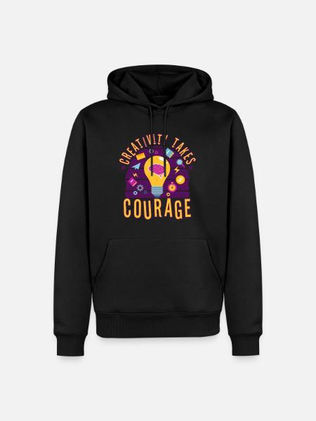 Creativity Takes Courage - Men’s Premium Organic Hoodie - black