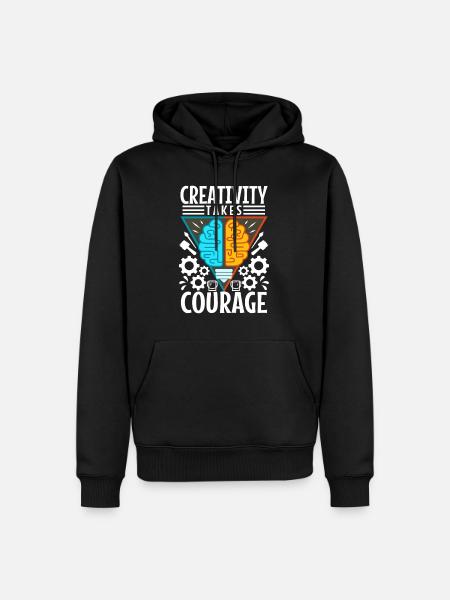 Creativity Takes Courage - Men’s Premium Organic Hoodie - black