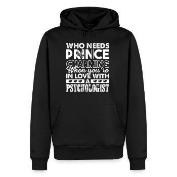 Psychologist In Love With A Psychologist - Men’s Premium Organic Hoodie - black - Front - Nico (187cm)